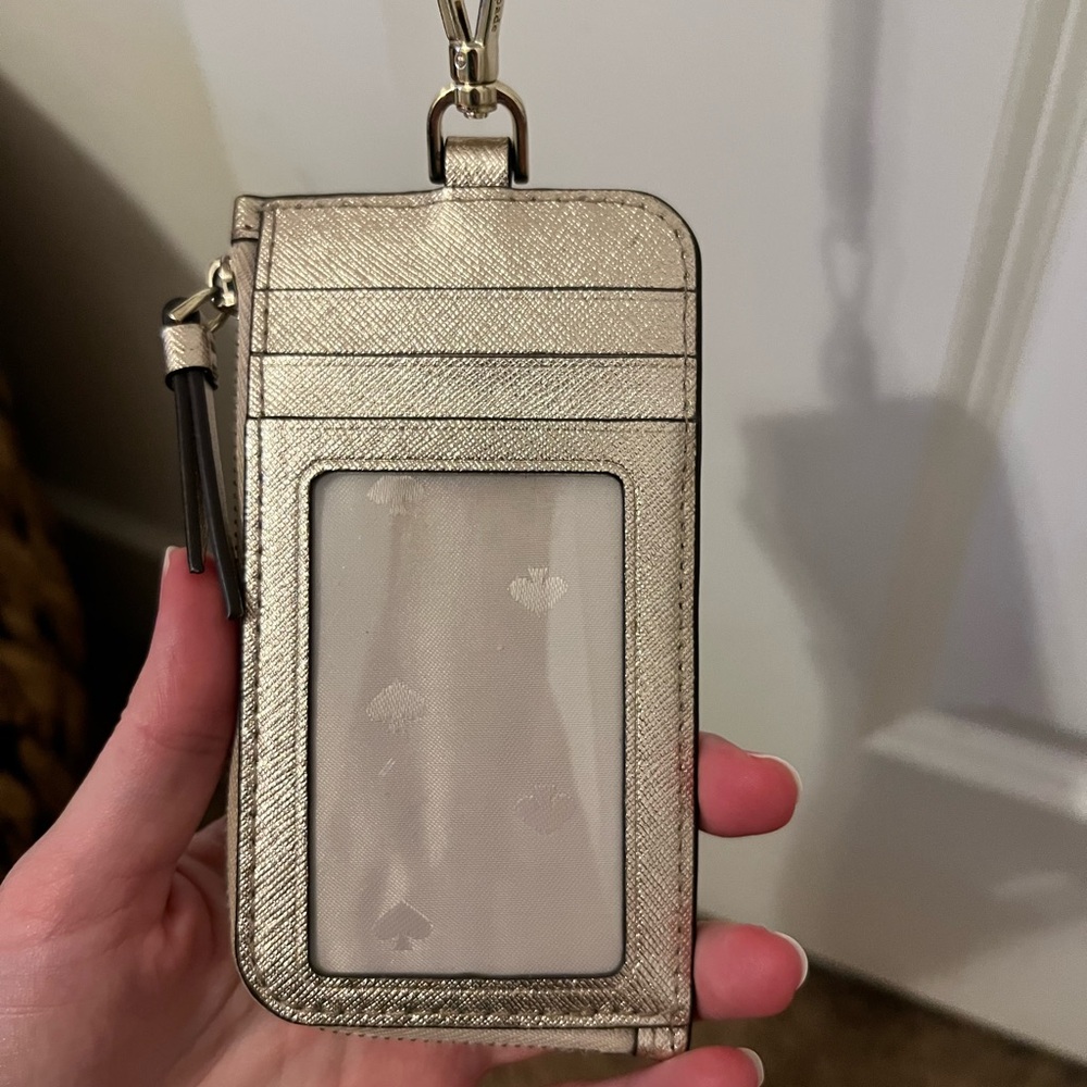 Kate Spade card wallet with lanyard attachment